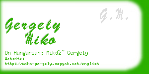 gergely miko business card