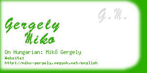 gergely miko business card